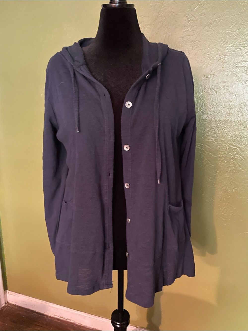 Style & Co. Sport Navy Graphic Knit Top